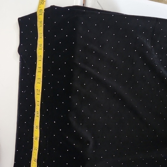 Black Velvet Polka-dot Skirt Elegant Party Wedding Date Night Whimsigoth - Picture 6 of 9